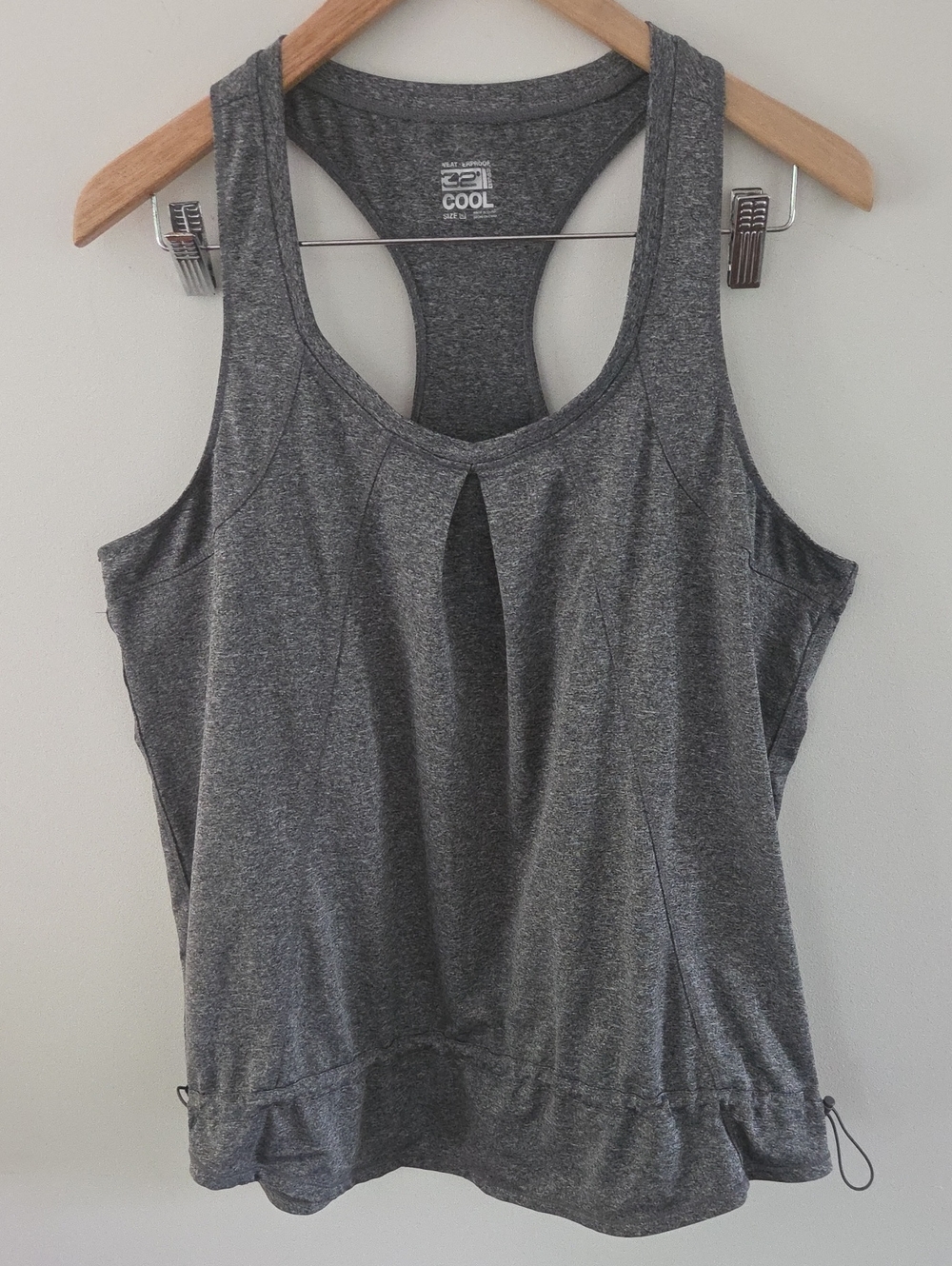 32 Degrees Gray Racerback Tank with Adjustable Waist